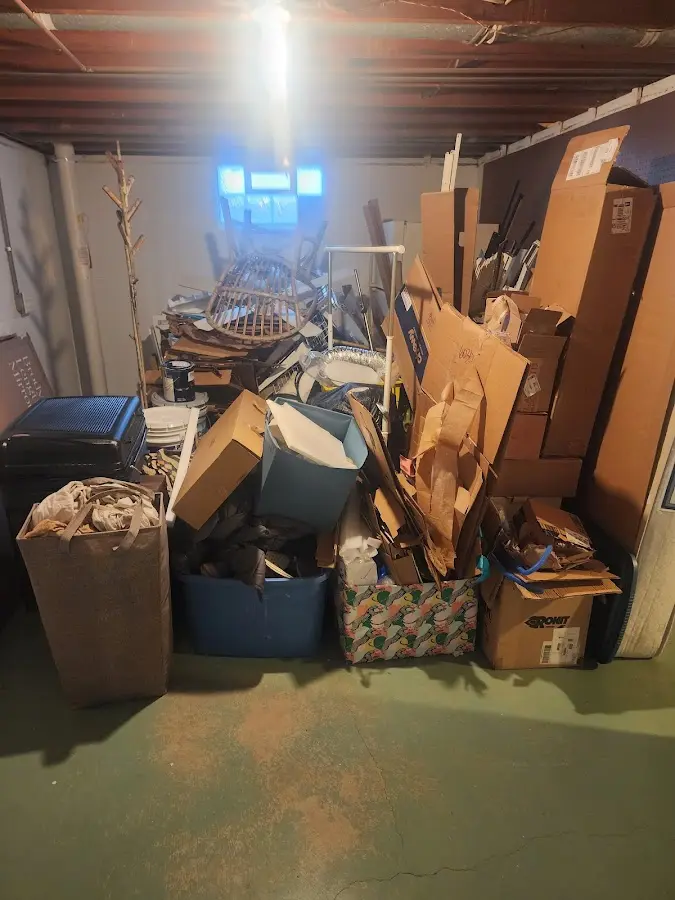 Roll-off dumpster container at job site for 20 Yard Dumpster Rental in Grafton